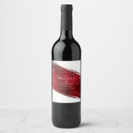 Rótulo De Garrafa De Cerveja Traço Vermelho Escarlate Negrito