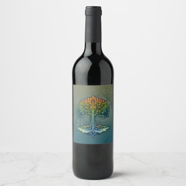Rótulo De Garrafa De Cerveja Tree of Life Shifting Dawn  (Frente)