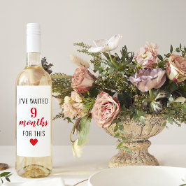 Rótulo De Garrafa De Cerveja Trendy Red Posta Gravidez Engraçada Citação