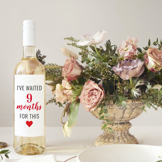 Rótulo De Garrafa De Cerveja Trendy Red Posta Gravidez Engraçada Citação (Criador carregado)