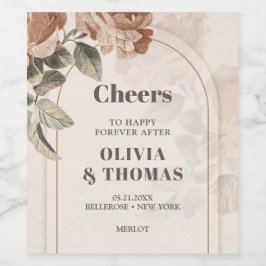 Rótulo De Garrafa De Cerveja Trendy Terracotta faz matizes castanhos