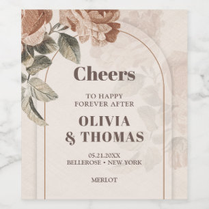 Rótulo De Garrafa De Cerveja Trendy Terracotta faz matizes castanhos