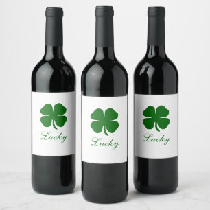 Rótulo De Garrafa De Cerveja Trevo Verde da Sorte Personalizado