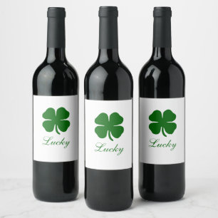 Rótulo De Garrafa De Cerveja Trevo Verde da Sorte Personalizado