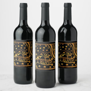 RÓTULO DE GARRAFA DE CERVEJA TRUMP 2024