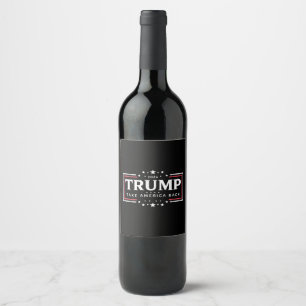 Rótulo De Garrafa De Cerveja Trump 2024 Recuperemos a América