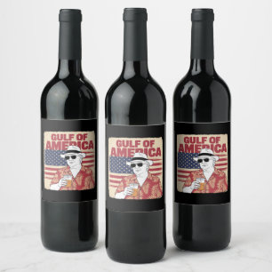 Rótulo De Garrafa De Cerveja Trump América Golfo México Presidente Trump