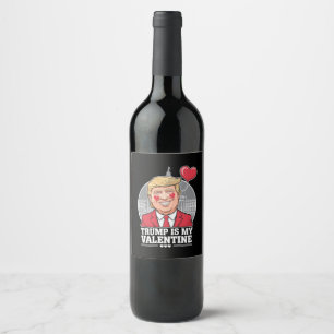 Rótulo De Garrafa De Cerveja Trump é o meu Dia de os namorados retrógrado do Na