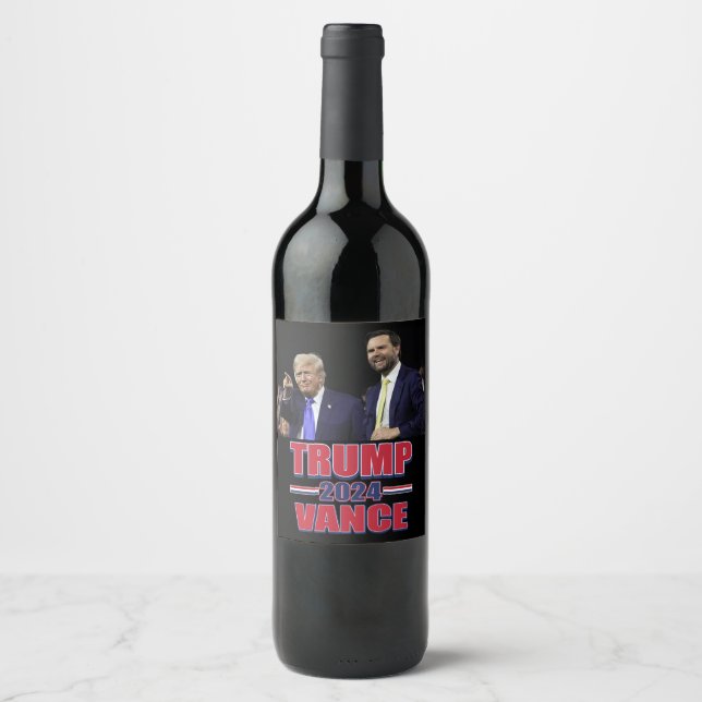 Rótulo De Garrafa De Cerveja Trump e Vance 2024 (Frente)