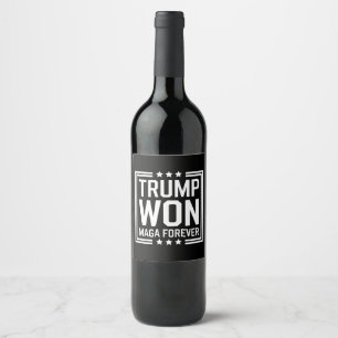 Rótulo De Garrafa De Cerveja Trump ganhou a 47ª eleição presidencial dos EUA Ma