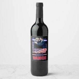 Rótulo De Garrafa De Cerveja Trump Vance 2024