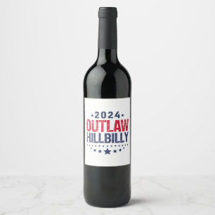 Rótulo De Garrafa De Cerveja Trump Vance 2024 Fora da Lei Hillbilly Bandeira do