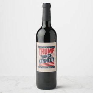 Rótulo De Garrafa De Cerveja Trump Vance Kennedy Devolva a América 2024
