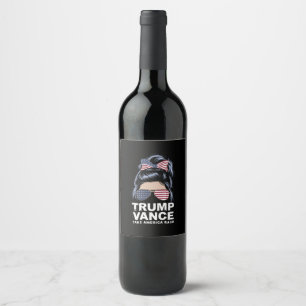 Rótulo De Garrafa De Cerveja Trump Vance Leve a América de Volta Cabelo Desgren