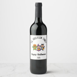 Rótulo De Garrafa De Cerveja Truque ou Nome Personalizado de Tratamento de Cute