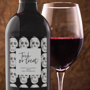 Rótulo De Garrafa De Cerveja Truque ou tratamento assustador Festa de Hallowe