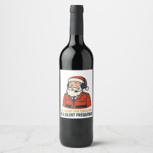 Rótulo De Garrafa De Cerveja Tudo o que Quero no Natal é uma Frequência Clara