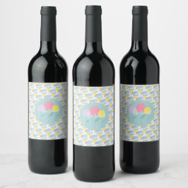 Rótulo De Garrafa De Cerveja Tulipas Bonitas de Primavera Festa de Aniversário 