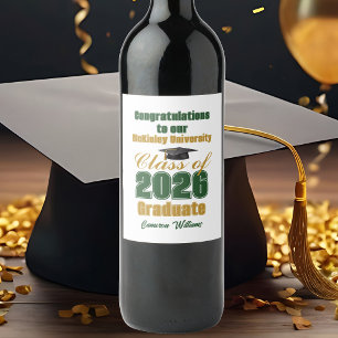 Rótulo De Garrafa De Cerveja Turma de 2026 da Classe Ouro Verde Festa de Format