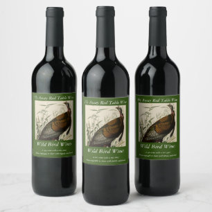 Rótulo De Garrafa De Cerveja Turquia Selvagem (Homem) das Aves da América de Au