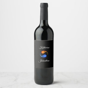 Rótulo De Garrafa De Cerveja Twin Flame Wedding-