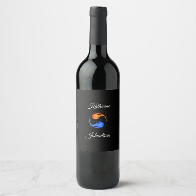 Rótulo De Garrafa De Cerveja Twin Flame Wedding- (Frente)