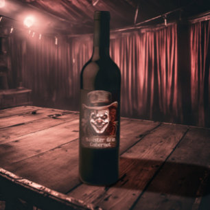 Rótulo De Garrafa De Cerveja Twisted Trickster assustador palhaço