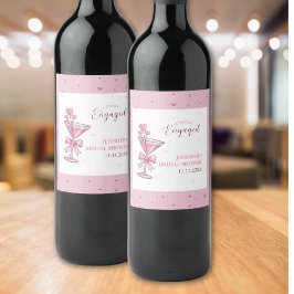 Rótulo De Garrafa De Cerveja Um Pouco Comprometida Vinho de Chá de Noiva Pink M
