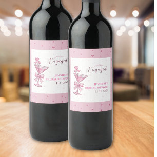 Rótulo De Garrafa De Cerveja Um Pouco Comprometida Vinho de Chá de Noiva Pink M