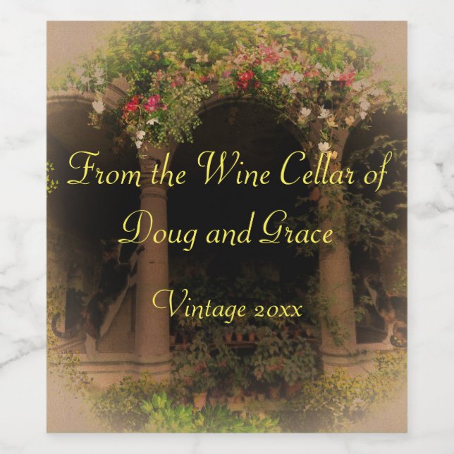 Rótulo De Garrafa De Cerveja Um presente da videira (Rótulo Único)