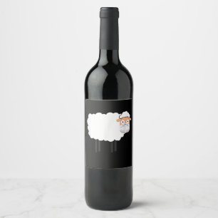 Rótulo De Garrafa De Cerveja Uma Ovelha Vestindo Uma Máscara   Presente de Ovi
