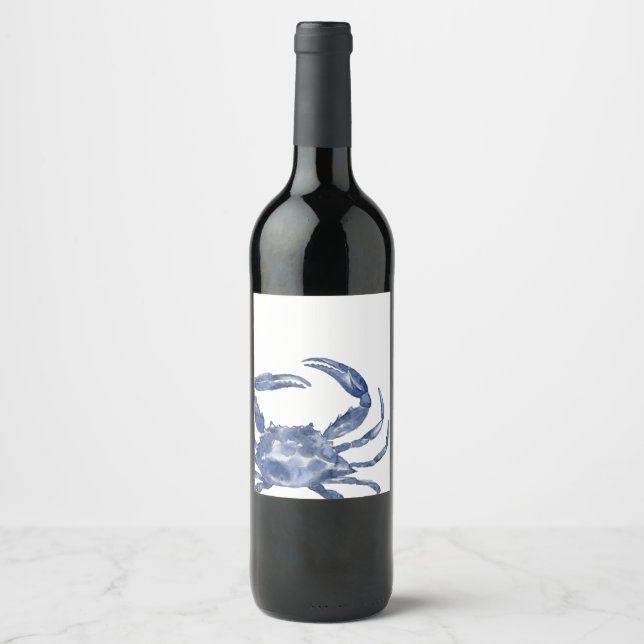 Rótulo De Garrafa De Cerveja Uma Shellabration | Tema do Caranguejo Azul (Frente)