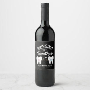 Rótulo De Garrafa De Cerveja Unindo dentes - Ortodontista