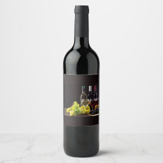 Rótulo De Garrafa De Cerveja Uvas