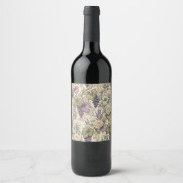 Rótulo De Garrafa De Cerveja Uvas Antigas, Lavanda & Rosas Brancas