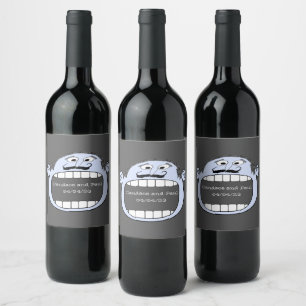 Rótulo De Garrafa De Cerveja Uvas para vinho Flores Personalizadas Folhas Branc