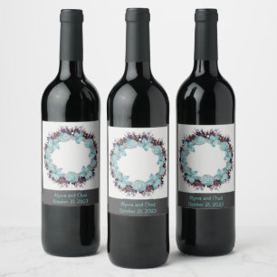 Rótulo De Garrafa De Cerveja Uvas para vinho Flores Personalizadas, Vermelho Br