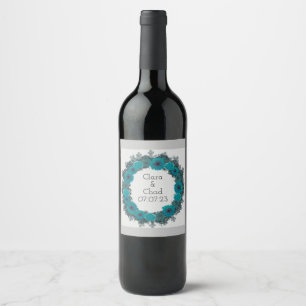 Rótulo De Garrafa De Cerveja Uvas para vinho Flores Personalizadas, Vermelho Br