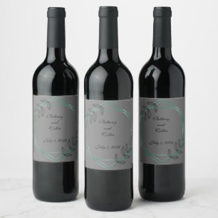 Rótulo De Garrafa De Cerveja Uvas para vinho Flores Personalizadas, Vermelho Br