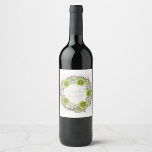 Rótulo De Garrafa De Cerveja Uvas para vinho Flores Personalizadas, Vermelho Br