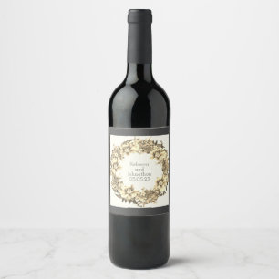 Rótulo De Garrafa De Cerveja Uvas para vinho Flores Personalizadas, Vermelho Br