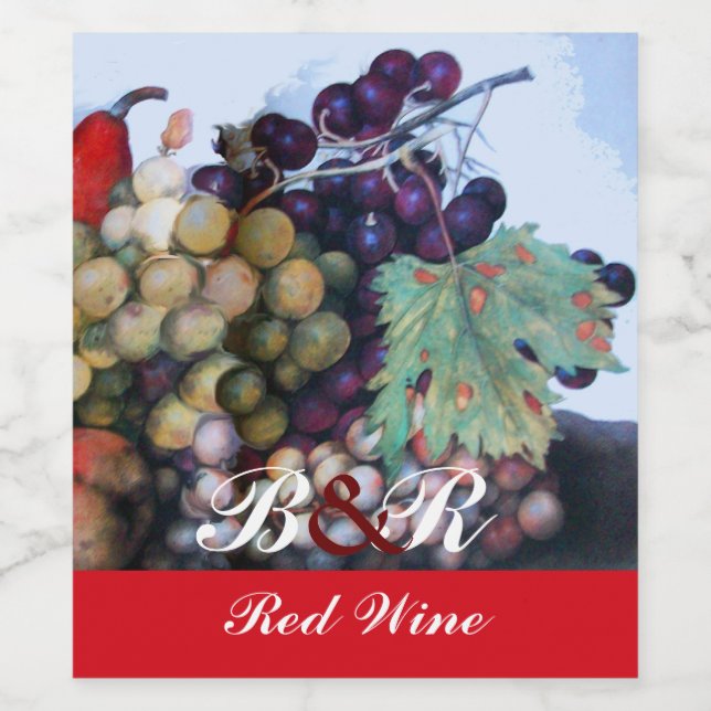 Rótulo De Garrafa De Cerveja UVAS, UVAS, PERAS, Festa de Provando de Vinho Verm (Rótulo Único)