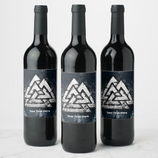 Rótulo De Garrafa De Cerveja Valknut~ (Wavy)