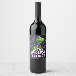Rótulo De Garrafa De Cerveja Vamos Fazer Epilepsia Extinguir a Consciência Dino