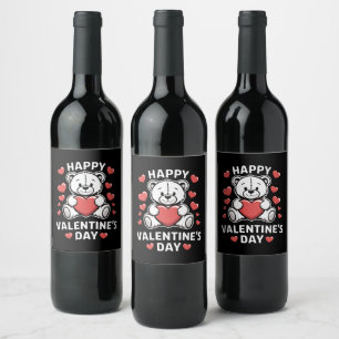 Rótulo De Garrafa De Cerveja Vday do feliz dia de os namorados Bear