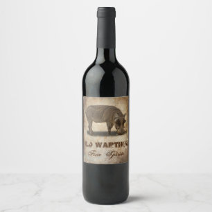 RÓTULO DE GARRAFA DE CERVEJA VELHO WARTHOG