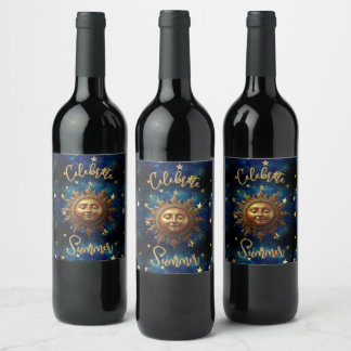 Rótulo De Garrafa De Cerveja Verão Celestial Celebre o Verão