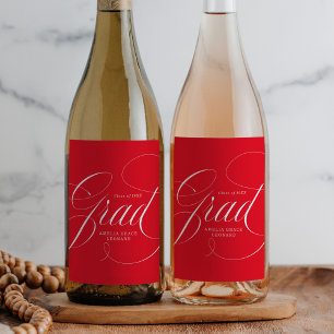 Rótulo De Garrafa De Cerveja Vermelho   Graduação de Eloquência