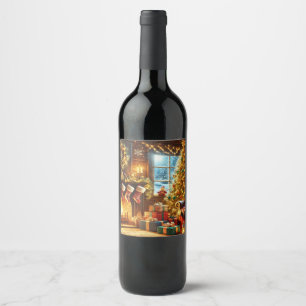 Rótulo De Garrafa De Cerveja Véspera de Natal