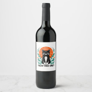 Rótulo De Garrafa De Cerveja vibrações de miau apenas